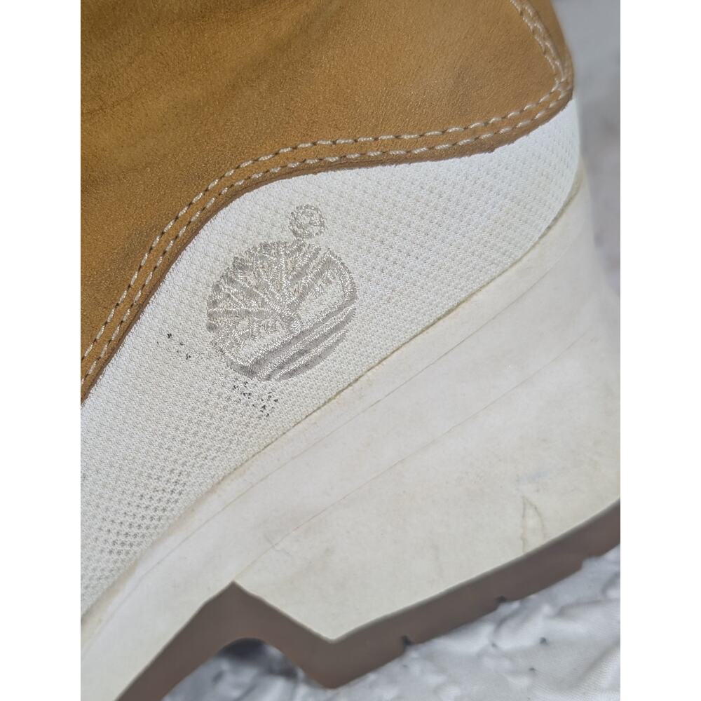 TIMBERLAND! PECAN BROWN GENUINE LEATHER, NUBUCK FINISH, UNIQUE HEEL BOOTS! 8M - Picture 11 of 16